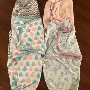 4 swaddle me, velcro swaddle blankets